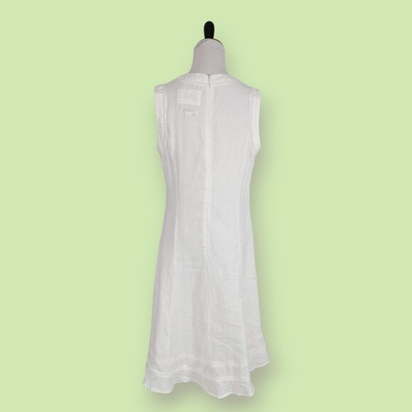 Malvin‎ Hamburg Germany I Love Linen White Linen Dress Size 8 100% Linen - Picture 2 of 6